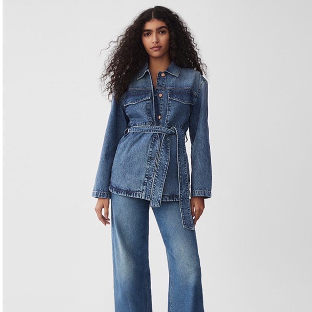 Gap Belted Denim Shirt Jacket